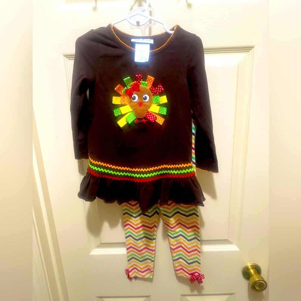 Bonnie Jean Boutique Thanksgiving Holiday Outfit size 3T NWOT